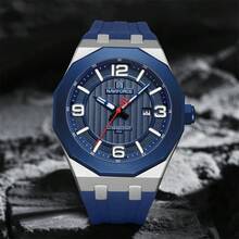 Relógio de Pulso Masculino Moda NAVIFORCE, Marca de Luxo Top de Linha, Impermeável, Original, Calendário, Pulseira de Silicone, Esporte, Militar, Quartzo, Presente Masculino 8079