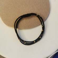 1 Stück modischer, vielseitiger, minimalistischer beiger nahtloser Haargummi, Haargummis, Haargummibänder, Haarseile