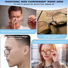 Eyeglass Nose Pads Kit, Eyeglass Repair Kit Upgraded Soft Silicone Air Chamber Screw-In Glasses Nose Pad Replacement Kit With Screws, Screwdriver, Tweezers, Glasses Cloth And Earhook,Universal Glasses Repair Kit For Eyeglasses, Sunglasses & Reading Glasses