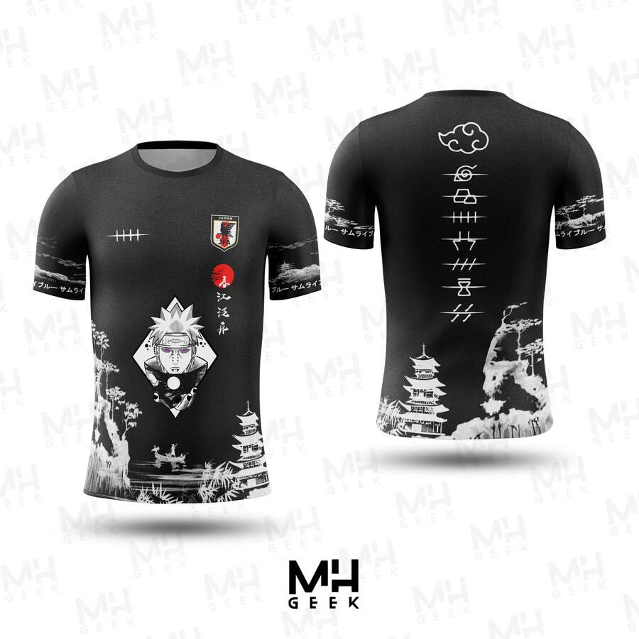 Pain City Black T-Shirt Black Japan Model Adult Children - Black - View 1