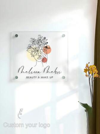 Placa de empresa personalizada de acrílico, señal de número de casa, señalización de dirección con logotipo impreso, letrero de acrílico personalizado impreso, letrero de logotipo de empresa de acrílico, letrero de oficina personalizado, letrero de logotipo flotante para empresa, letrero de logotipo de empresa, decoración
