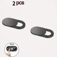 6pcs/10pcs/20pcs Camera Lens Cover, Metal Privacy Sticker For Smartphone, Computer, Webcam, Gift For Birthday, Easter, Boyfriend, Girlfriend - Black - View 5