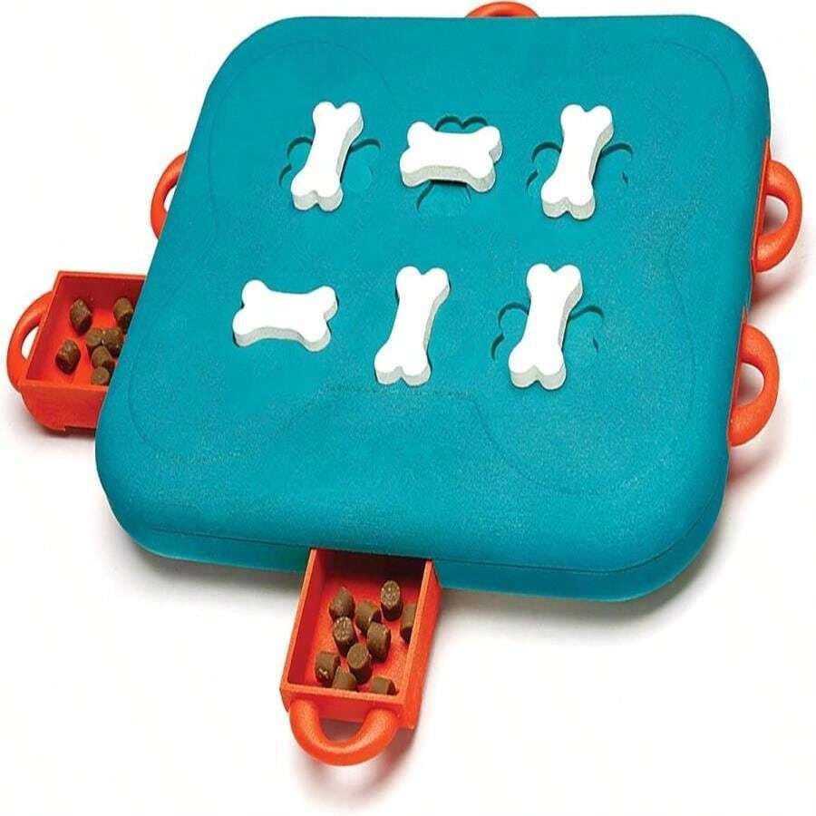 Outward Hound By Nina Ottosson Multipuzzle Level 4 Expert Dog Treat Puzzle For Enrichment, Blue - ColorB - 查看 1