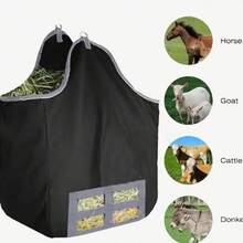 1个牛津布耐用干草袋，马术用品马用干草袋帆布马用干草袋方便便携干草手提袋，用于喂马