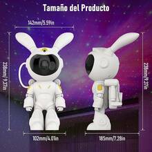 Proyector de Galaxias y Estrellas con Mando y Temporizador - Conejito espacial - Ver 5