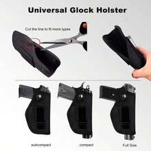 2-Pack Adjustable Tactical Waist Holster For 17 & Similar Pistols – Ambidextrous Carry For Enhanced Security And Comfort - Gói 2 - Xem 4