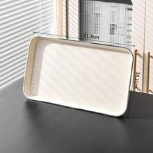 1 Teebrett, rechteckig aus ABS Material, zum Abstellen von Teetassen, Wassergläsern, Tellern, Dim Sum Aufbewahrungsplatten, Serviertabletts, Kaffee- und Brotplatten, Obstmahlzeiten-Tabletts, geeignet für Familien-Restaurants, Schul-Cafés, Bäckereien, Teller