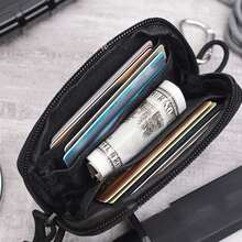 Mini billetera de nylon Bolsa de dinero de viaje impermeable para bloquear la billetera de cintura con accesorio Molle para escalar - 1 - Ver 2