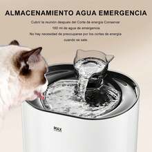 Bebedero para Gato con Luz LED, 74oz/2.2 L Fuente de Agua para Gatos, Fuente para Mascotas con Bomba Ultra Silenciosa, Dispensador con Filtros de Agua para Gatos, Perros y Mascotas, Sin BPA - 1 - Ver 6