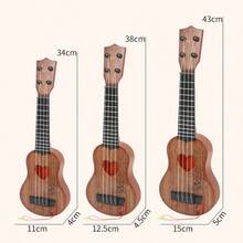 儿童尤克里里木纹吉他玩具乐器早教启蒙音乐玩具 - 彩色 - 查看 9