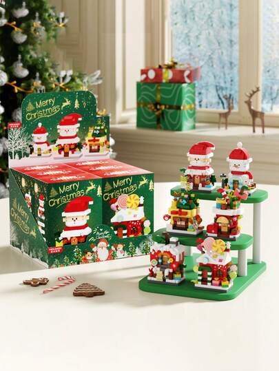 1292pcs Christmas Micro-Particle Building Block Sets, House Building Block Assembly Toys, Including Santa Claus, Reindeer, Snowman, Christmas House, Christmas Stocking Building Blocks, DIY Building Block Toys, Holiday Decorations, Christmas Party Decorations, Suitable As Christmas Gifts.