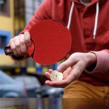 LARCA Raqueta de Ping Pong Profesional de Resina Termoestable Resistente a Cualquier Clima Mayor Control y Velocidad en Tus Juegos Tennis Paddle Tenis de Mesa Ping Pong Color Rojo Aussen X10 - como en la foto - Ver 3