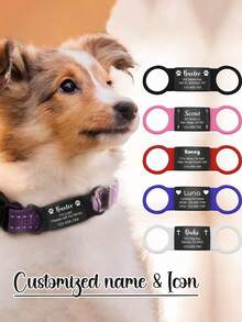 1pc Customized Personalized Pet Name, Dog Tag, Dog ID Tag, Dog Name Tag, Custom Dog Tag, Engraved Dog Tag, Black Dog Tag Personalized For Dogs, Bone Dog Tag, Beautiful Memory Gifts For Dad On Father's Day Ornamental Stylish, Vintage, Contracted, Cute, Cuties Unique, Customized Christmas Decor, Dog Name/ID Tags Personalized, Treasure Finds Pet For Anniversaries