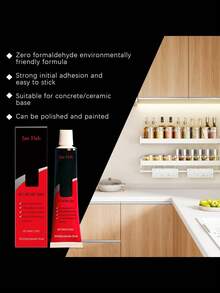 60ml Nail-Free Adhesive, Special Spatula, Shear-Resistant, Temperature-Resistant And Shock-Proof Tiles For Building And Home Use. The General Nail-Free Adhesive For Metallic Glass Is Carefully Prepared From Silane Modified Resin And Polyether Polyol. The Use Method Is Extremely Convenient: For All The Bonded Surfaces