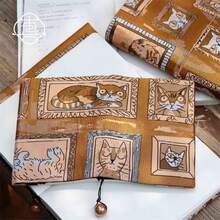 Pharaoh's Cat, Vintage Creative Interesting Notebook, Premium Fabric Cover Personalized Planner, Handmade Original Personalized Notebook, Cute Cat Fabric Diary, Collectible Notebook, Collectible Planner - Cat Notebook - View 3