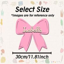 1件定制木质姓名牌，个性化姓名，独特领结设计，多种颜色可选，适用于卧室、客厅、家居装饰、婚礼、生日、情人节、派对、复活节等场合，可作为定制礼物或个性化礼物。 - 彩色 - 查看 18