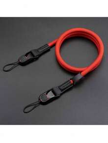 Quick-Release Adjustable Camera Strap - Durable Polyamide Climbing Rope Crossbody Strap For DSLR Mirrorless Cameras, Compatible With Nikon Canon Fu/Ji, Lightweight & Compact For Hiking Travel, Red, Photography Accessory | Stylish Neck Strap | Microfiber Accent, Camera Accessories Strap