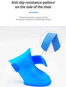 4pcs/Set S/M/L/XL/XXL Cat & Dog Outdoor Ankle Boots, Pet Waterproof Rain Shoes, Non-Slip Rubber Boots, Pet Accessories, Pet Waterproof Shoes, Soft Bottom Won't Fall Off Dog Paw Covers, Pet Warm Shoes For Autumn/Winter - Multicolor - View 9