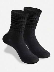 3 Packs/6 Packs Of Solid Color Couple Socks, Women's Mid Tube Socks, Short Tube Socks, Spring And Autumn Season Gifts(Without Sock Card) - Multicolor - View 5
