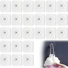 Slzhds 20 Pcs Clavos Adhesivos sin Tornillos, Sin Clavos Colgantes Autoadhesivos Perforados, Ganchos Adhesivos, Gancho de Pared sin Clavos, Gancho Calcomanía de Tornillo Ganchos Pared Pesados - Tipo B - Ver 13