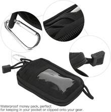 Mini billetera de nylon Bolsa de dinero de viaje impermeable para bloquear la billetera de cintura con accesorio Molle para escalar - 1 - Ver 3
