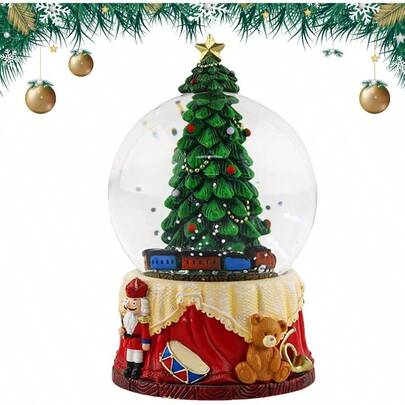 Globo navideo nevado, rbol de Navidad, Globo Brillante con Remolino de Agua y Nieve, Globo nico de Agua con Nieve para decoracin de Festivales