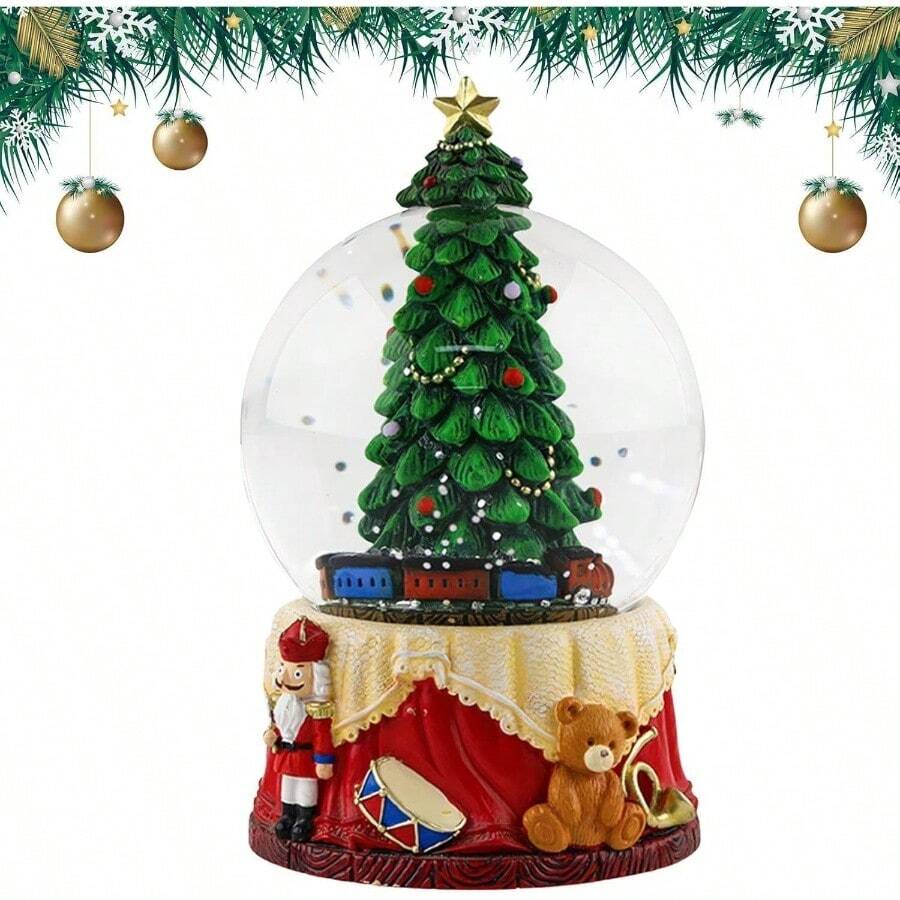 Globo navideo nevado, rbol de Navidad, Globo Brillante con Remolino de Agua y Nieve, Globo nico de Agua con Nieve para decoracin de Festivales - bolas de nieve - Ver 1