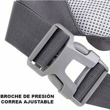 BLACK MAMUT Cangurera Deportiva Ultra Ligera Cinturón para Corredores, Reflectante Bolsa de Cintura para Correr Portador de teléfono, Resistente al Agua Correa Vientre Bolsa Deportes Una Riñonera Estuche para Corredores, Protector de SmartPhone - azul - Ver 2