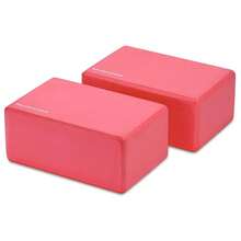 Set Of 2 High Density Yoga Blocks, 9"X6"X4" Each, Pair, Multiple Colors-743330 - Đỏ - Xem 4