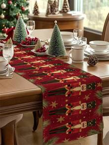 1 Caminho de Mesa Quebra-Nozes de Natal, Caminho de Mesa Decorativo de Natal, Caminho de Mesa com Tecido de Linho de Natal, Caminho de Mesa, Caminho de Mesa, 1 Caminho de Mesa, 4 Jogos Americanos, 1 Capa de Almofada, 3 Produtos Disponíveis, Decoração de Casa Sazonal, Artigos para Festas Internas/Externas, Decoração de Casa de Inverno, Decoração de Natal, Decoração de Quarto de Natal, Decoração de Festa de Natal - Multicolorido - Ver 13