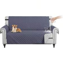 Cubre Sillones, Funda para Sillones Ajustables de Tela Supersuave y Elástica, Repelente al Agua, Resistente a los arañazos de Mascotas, Adecuado para un sofá de 1.2 Metros - Gris Azulado - Ver 13