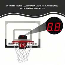 1 Stück MINI Basketball Korb mit 4 Basketbällen, Wandmontage Mini-Basketballkorb, Indoor/outdoor Leiser Basketballkorb Mit Hoher Elastizität Und Leichtigkeit, Geeignet Für Verschiedene Indoor-aktivitäten, 40*30cm