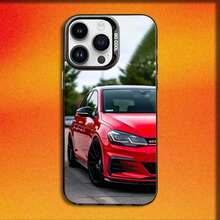 Funda para teléfono Car G-Golf R 7 GTI compatible con  16,15,14,13,12,11,Mini,Pro,E,MAX, funda negra mate a prueba de golpes, compatible con funda  17, funda  17 Pro, funda  17 Pro Max - z8 - Ver 8