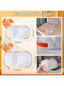 8 Pcs Bra Wash Bags For Laundry - Lingerie Mesh Bag Set Underwear Brassiere For Washing Machine With Zipper For Women Delicates Pink (32A-36C Cup)
