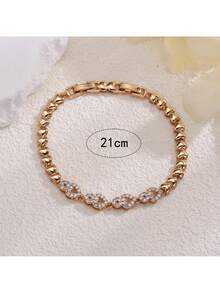 1 buc. Brățară elegantă în formă de inimă cu zirconiu cubic pentru femei, bijuterii la modă și versatile, fără cutie