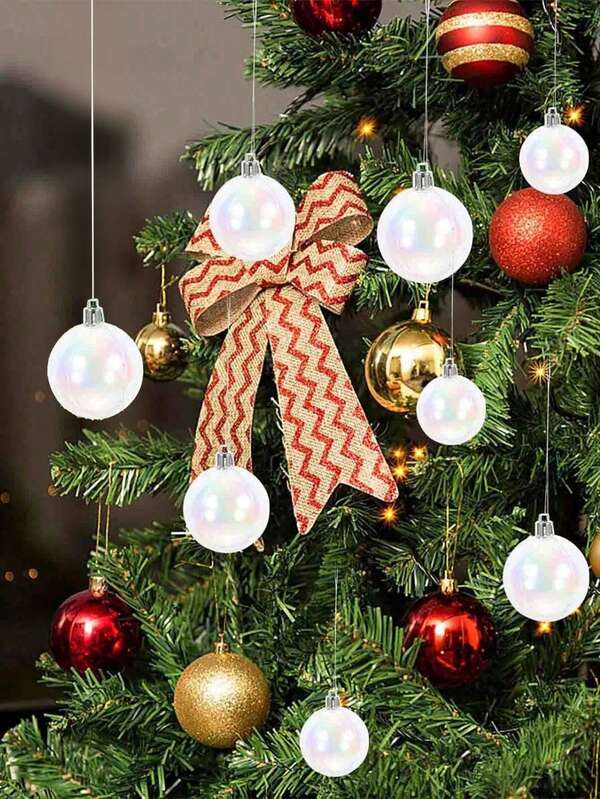 6/12 Stück Weihnachts-Irisierender Kugel-Ornamente, Weihnachtliche dekorative hängende Ornamente, Weihnachtsdekoration, Weihnachtsbaum Dekorationskugeln, DIY Geburtstags Fenster Basteleien, Partys und Hochzeiten, Weihnachts-Heimdekoration, Winterraum-Dekoration