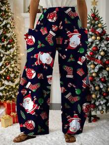 بنطلون بوليزو مطبوع بطباعة كرتونية للجيب للنساء كبيرات الحجم، خريف/شتاء