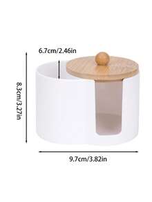 Bathroom Vanity Wipe Organizer With Lid, Includes A Round Makeup Mat And Wipe Holder; Bathroom Accessories Include A Wipe Organizer, Round Makeup Mat, Dental Floss Picks.