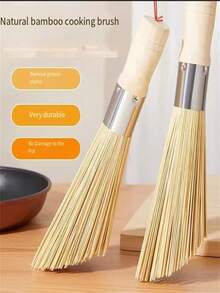 1 件天然竹锅刷，厨房锅具清洁刷，手工制作传统竹锅刷，快速清洁锅具，易于清洗 - 彩色 - 查看 6