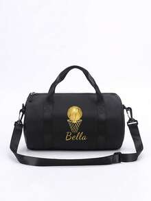 1 Piece Customized Duffel Bag Sports Bag, Fitness Dance Bag With Your Own Name Printed On It, Dance Bag Sports Bag Latin Dance Bag, Outdoor Travel Waterproof Material Duffel Bag, Large Capacity Gym Bag, Suitable For Use As A Shoulder Bag And Duffel Bag, Daily Use, Gift For Family And Friends