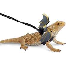 Adjustable Bearded Dragon Leash Harness,3 Size Pack Leather Wings Safty Walking Leash For Bearded Dragon Lizard Reptiles - Black - View 6