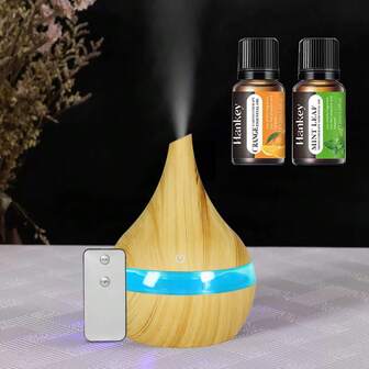 Send 2 Oils,Ultra Quiet 300ml USB Desktop Humidifier  Diffuse Oils With Remote Control  7-Color Night Light For