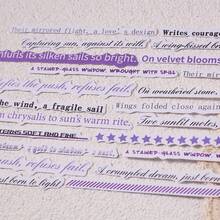 40 Stücke lange Streifen Vintage Aufkleber mit englischen Worten für Scrapbooking, Junk Journals, Dekoration, Feiertage, Weihnachten, Halloween, Valentinstag