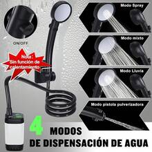 Regadera Portatil Recargable, [Larga Duración] Spopal 6000mAh Regadera Camping Electrica con Pantalla LED, 4 Modos de Pulverización, Ducha Portatil IPX7 Impermeable para Senderismo, Viajes, Coche - blanco - Ver 5