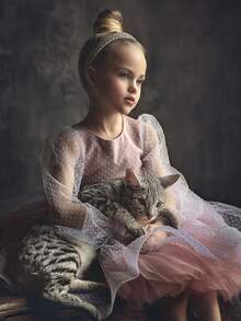 年轻女孩粉色波尔卡圆点薄纱泡泡袖优雅派对礼服，公主裙适合女孩生日派对、宴会、婚礼、伴娘礼服、庆典服装 - 粉色 - 查看 8