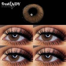 FRESH LADY Freshlady Aesthetic Eye Look Back To School Pupilentes One Tone Caramel Colored Contact Lenses 1 Year Disposable Halloween Costume Cosplay - Apricot - View 9