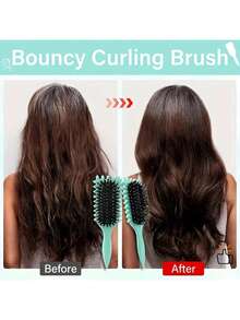1 Curling Iron - Anti-Static, Double Brush Head Area Suitable For Curly/Wavy Hair/Normal Hair Quality, Compatible With Flat Clips, Is The Gift For Women - Suitable For All Hair Types, Curling Iron, Ergonomic Handle, Comfortable Grip,Brush,Hair Brushes,Edge Brush,Brush Hair,Hair Comb,Comb Hair,Detangling Brush,Ball Brush,Mini Hair Brush,Hair Brush Set,Wooden Comb, Comb, Slick Back Brush, Hairbrush, Edge Brush, Brush Hair, Hair Comb, Hair Brush Set, Comb Hair, Mini Hair Brush, Detangling Brush,Hair Products, Hair Tools, Hair Stuff, Hair Care, Curly Hair Brush, Barber, Barber Accessories, Hairdressing Equipment,Travel Essentials,Travel Essential,Hairstyle,Hairdressing,Hair Brush,Slick Back Brush,Styling Brush,Curly Hair Brush,Edge Brush,Hair Comb,Brush Hair,Hair Brush Set,Comb Hair,Comb For Curls,Detangling Brush,Hair Brush For Women,Hair,Travel,Hair Products,Hair Tools,Hair Stuff,Barber,Barber Accessories,Barbershop,Hairdressing Equipment - Multicolor - View 5