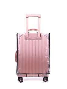 غطاء شفاف للحقائب، خطاف واسع وحلقة سميكة مقاومة للتآكل ومقاوم للماء لغطاء حقائب السفر - غطاء شفاف من البي في سي للحقائب - كم واقي بلاستيكي مقاوم للماء للحقائب والحقائب، اكسسوار سفر مناسب للحقائب من 18 إلى 30 بوصة