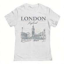 Social Collective London Tm Graphic Cotton Ladies Fitted-Shirt100% Comfortable Cotton Unisex Comfortable Retro Cotton T-Shirt-K91 - trắng - Xem 1