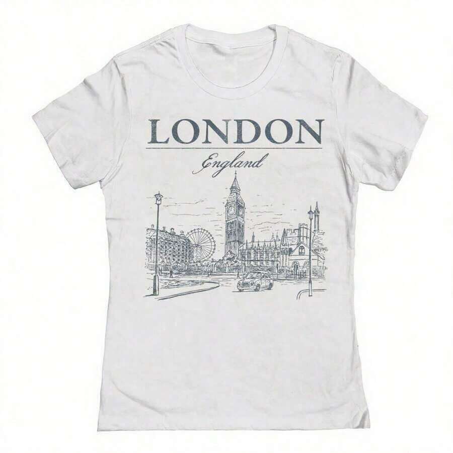 Social Collective London Tm Graphic Cotton Ladies Fitted-Shirt100% Comfortable Cotton Unisex Comfortable Retro Cotton T-Shirt-K91 - trắng - Xem 1